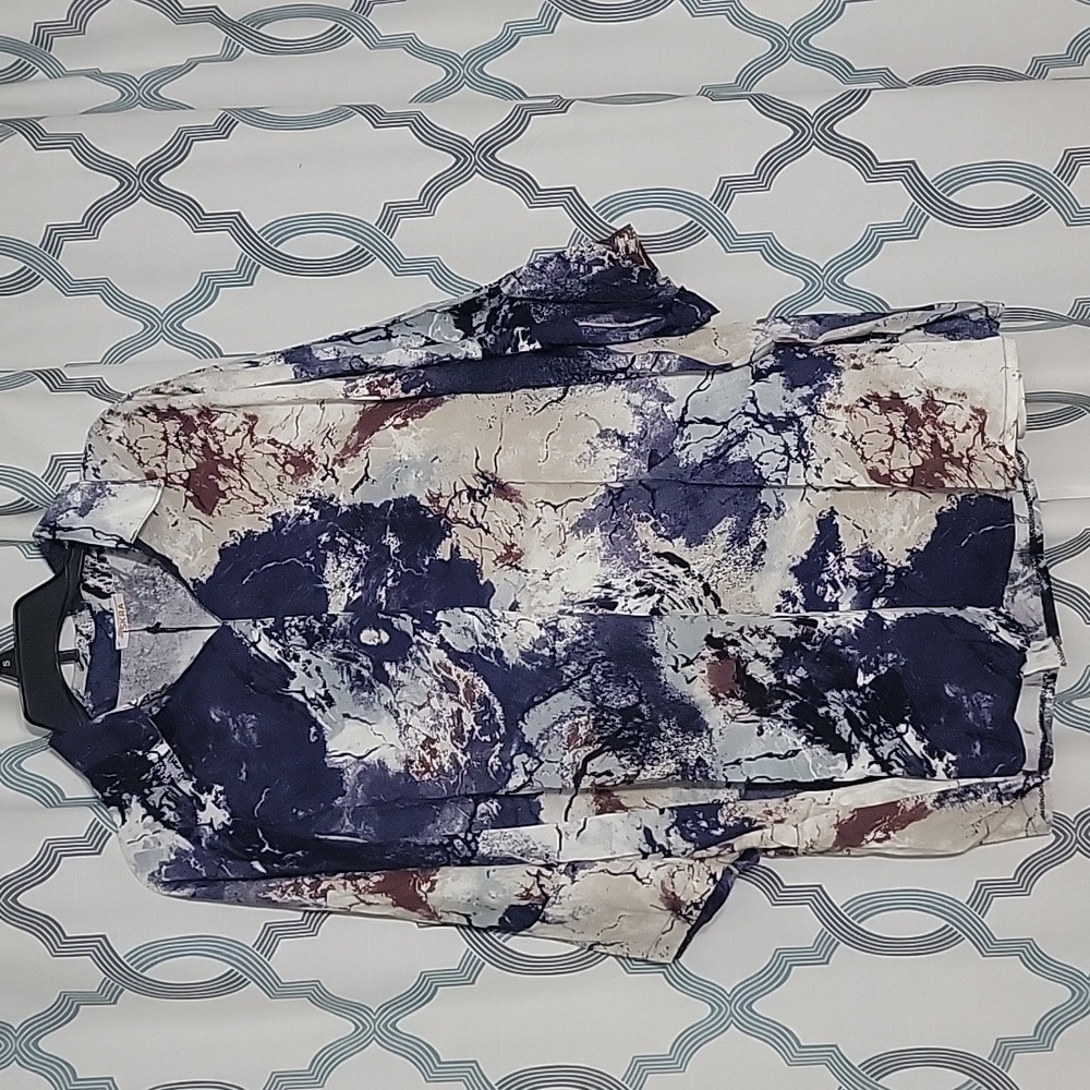 Tunic with multicolored marble print size 3X